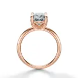 Pierścionek z diamentem szlif cushion różowe złoto SBPZ_040